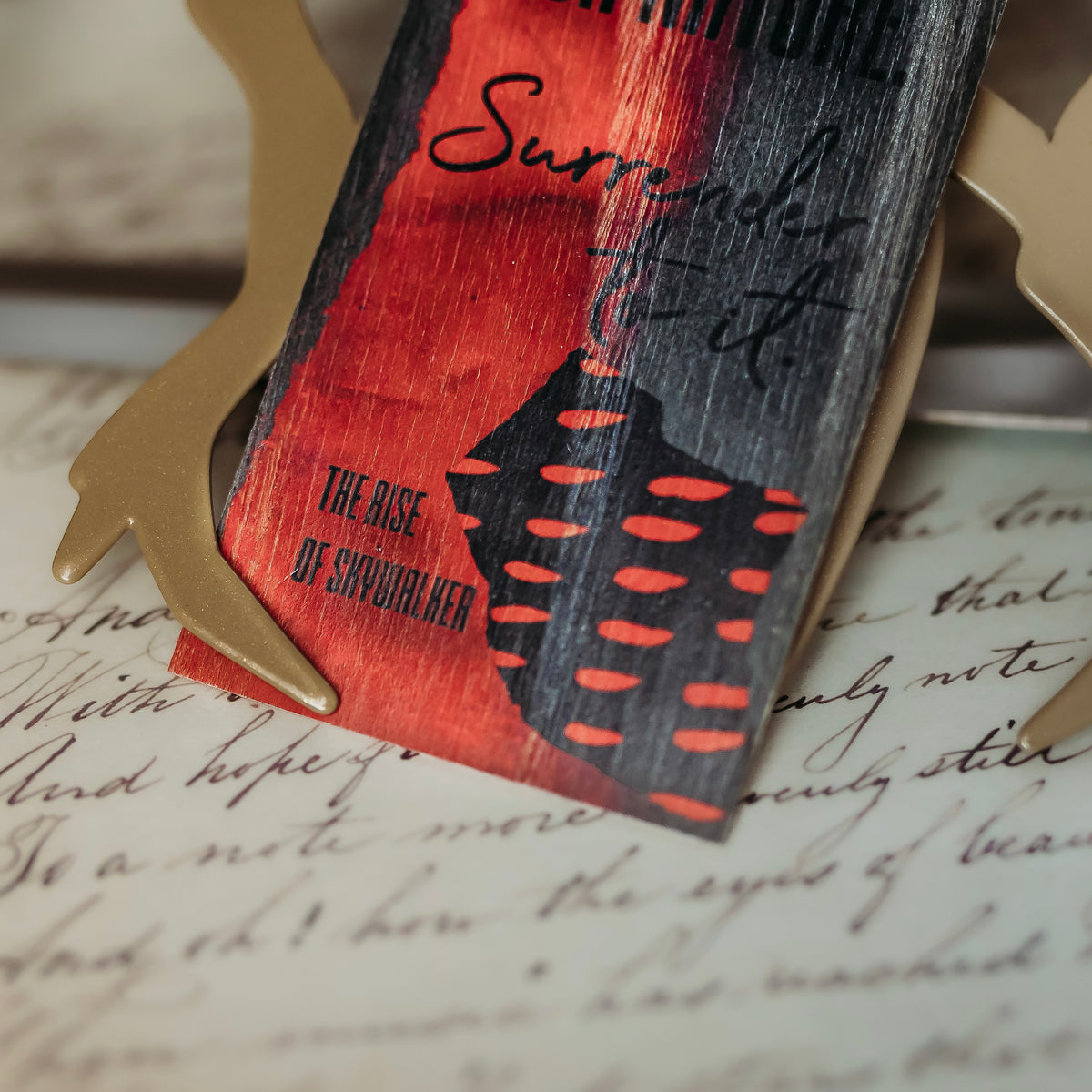 Star Wars Inspired: Reylo Wood Bookmark